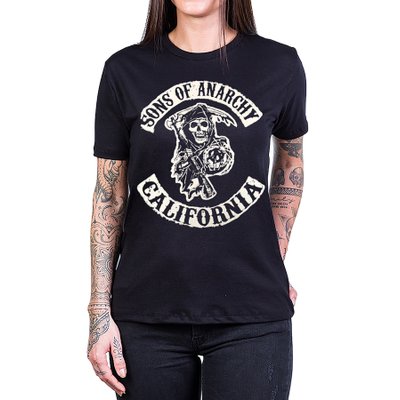 camiseta sons of anarchy filhos da anarquia logo preta 2764 3