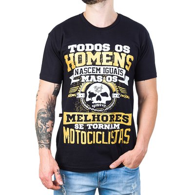 camiseta todos os homens nascem motociclistas preta 2806 3