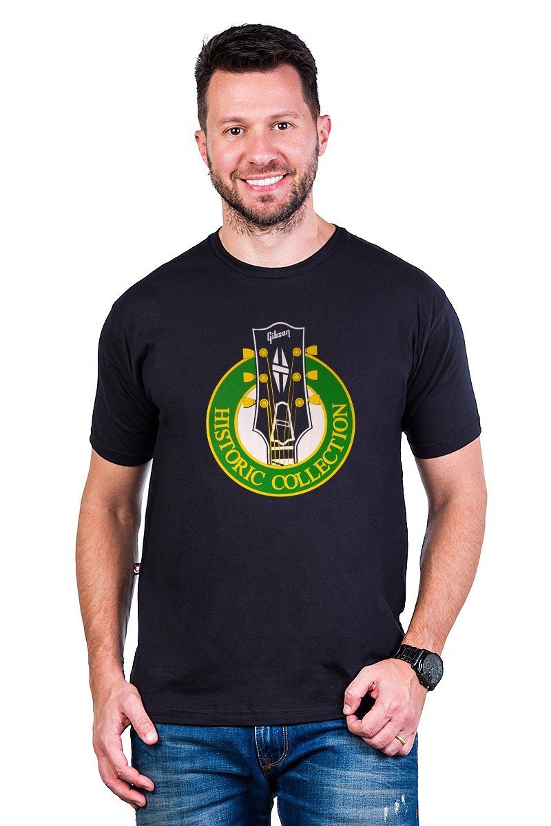 Camiseta Gibson Violão Manga Curta - UNISSEX