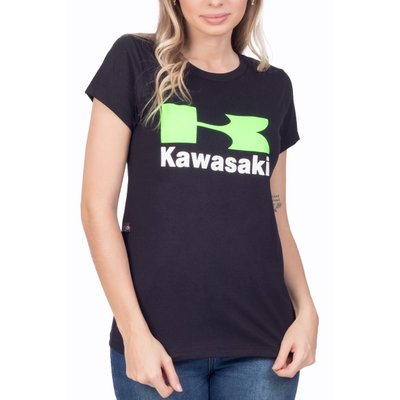t shirt feminina kawasaki logo 3