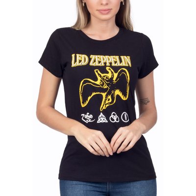 t shirt feminina led zeppelin anjo amarelo 3