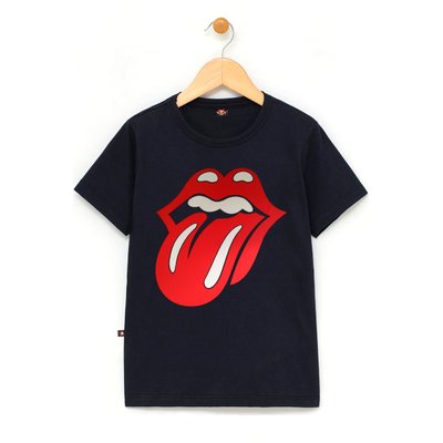 in579 u pr camiseta infantil rolling stones logo lingua preta 2