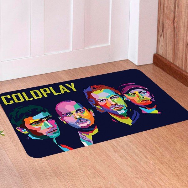 tpe 027 tapete para porta coldplay rosto colorido emborrachado 1