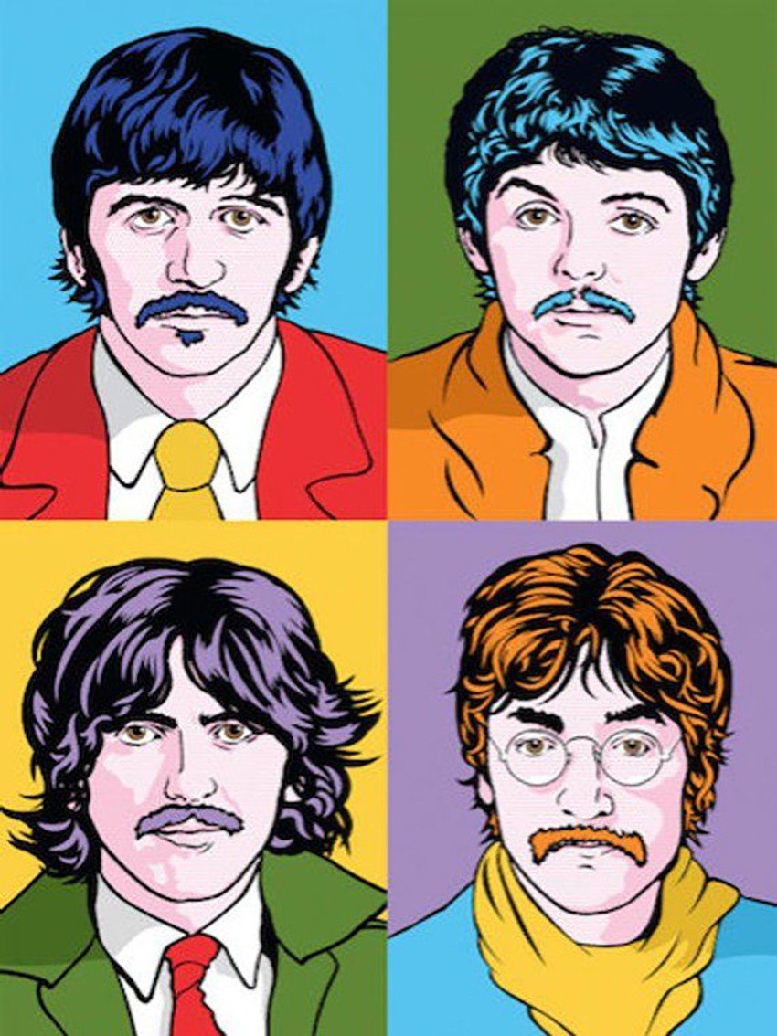 Placa Decorativa The Beatles Retrato