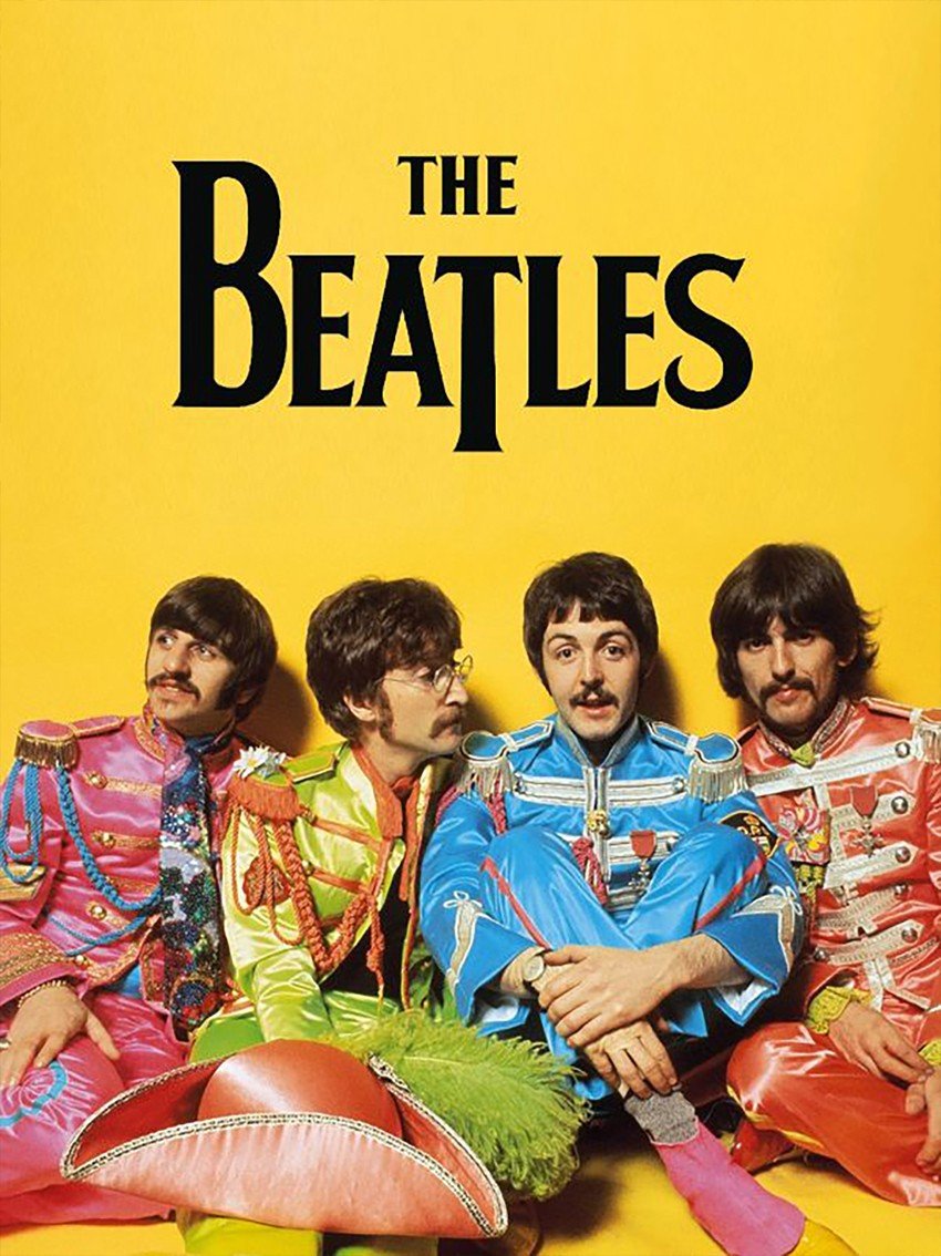 Placa Decorativa The Beatles Grupo Sentado
