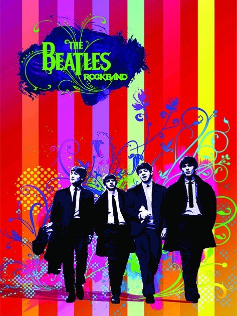 Placa Decorativa The Beatles Rock Band