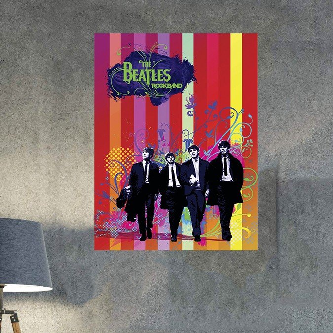Placa Decorativa The Beatles Rock Band