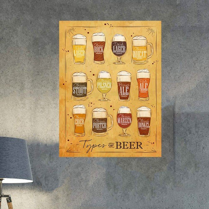 plc 0354 placa decorativa types of beer 2