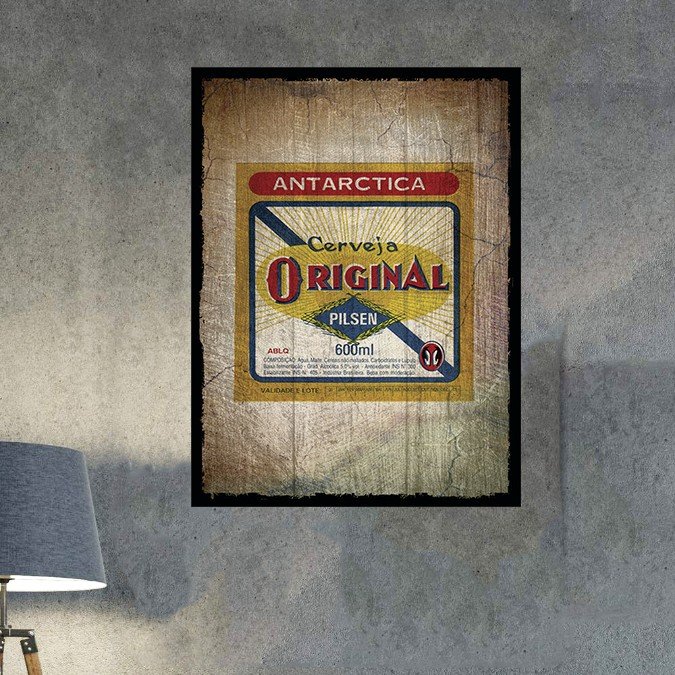plc 0439 placa decorativa antarctica original rotulo 1
