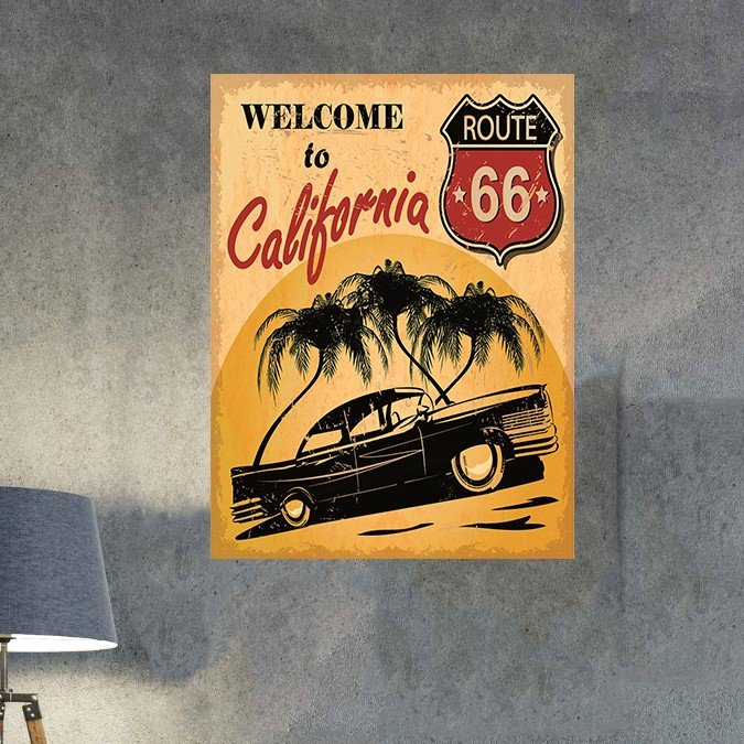 plc 0482 placa decorativa welcome to california rout 66 1