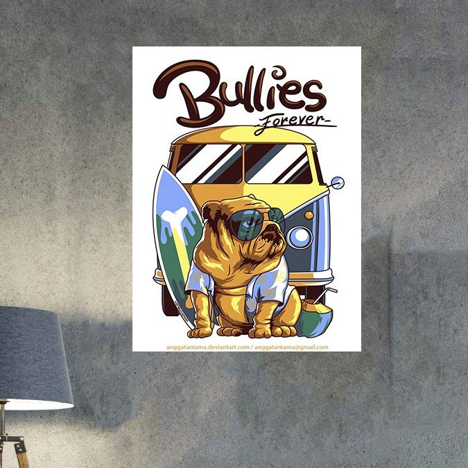 plc 0505 placa decorativa bullies forever bulldog 1