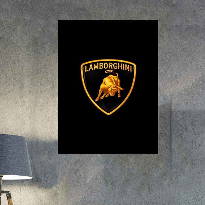 plc 0508 placa decorativa lamborghini logo 1