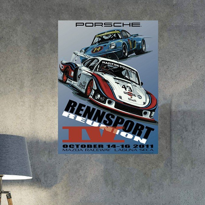 plc 0528 placa decorativa porshi rennsport reunion 1