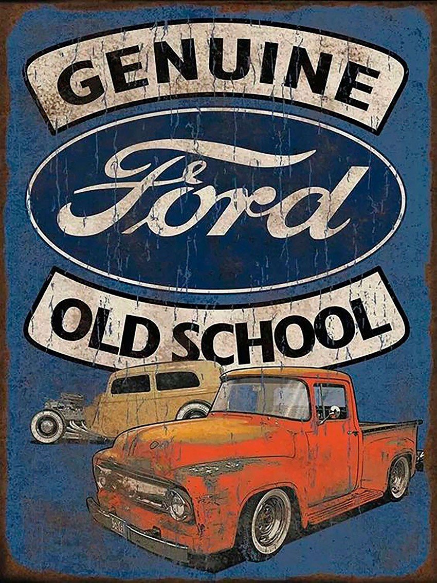 Placa Decorativa Ford Genuine Old School