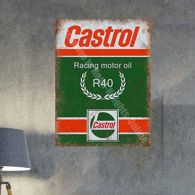 plc 0551 placa decorativa castrol rancing motor oil r40 1