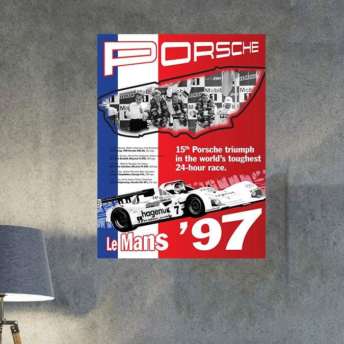 plc 0568 placa decorativa porshe le mans 1