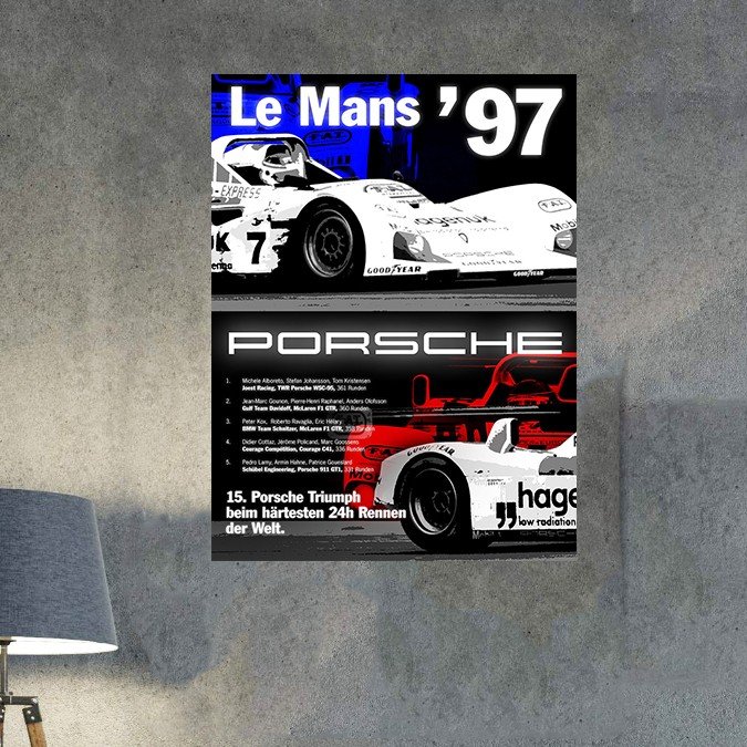 plc 0598 placa decorativa le mans e porsche 1