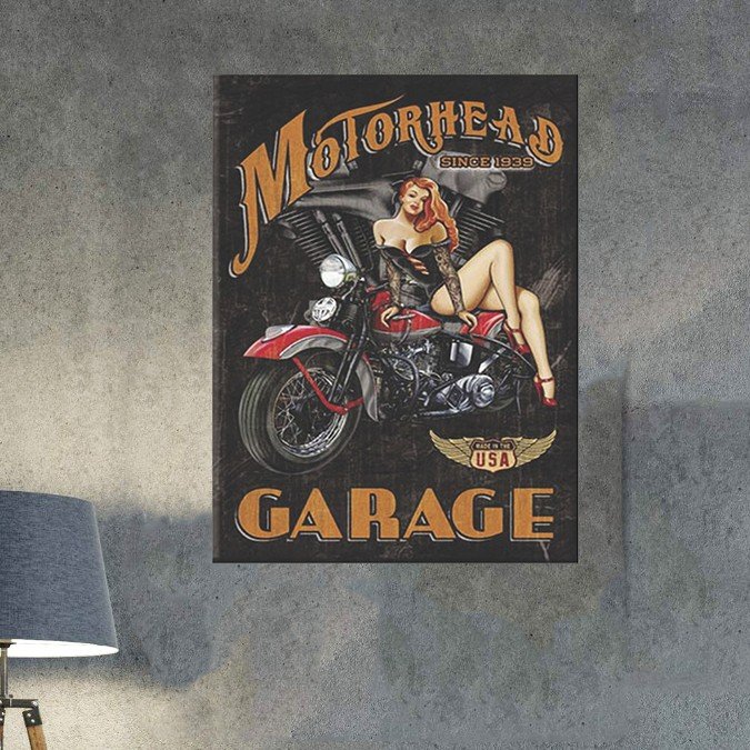plc 0624 placa decorativa motor head garage 1