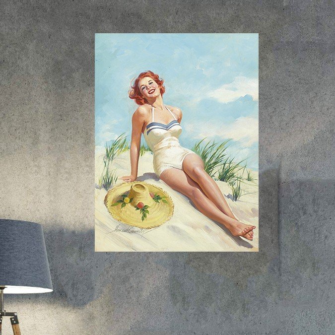 plc 0676 placa decorativa pin up chapeu com flores 1