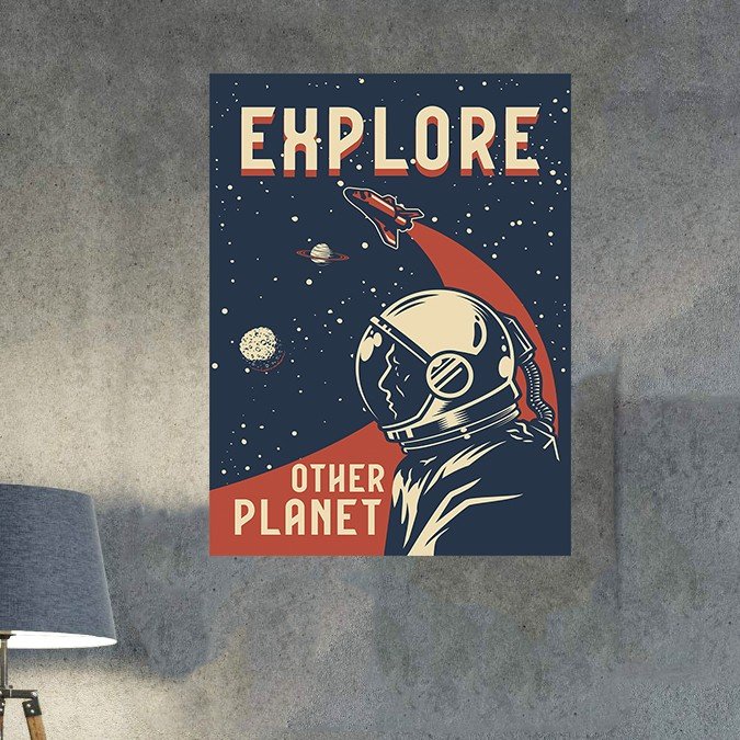 plc 0731 placa decorativa astronalta explore 1