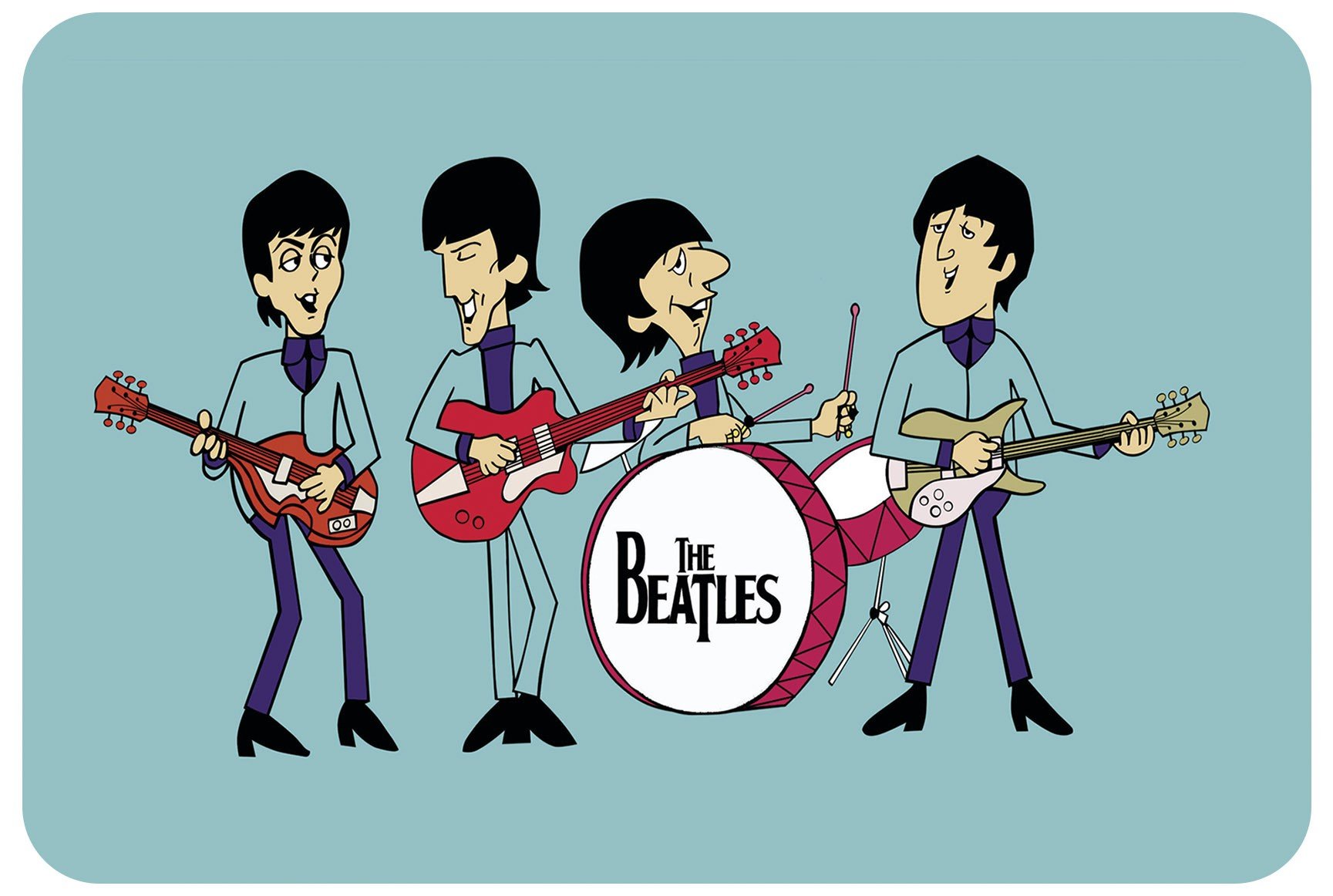 Tapete Para Porta The Beatles Cartoon