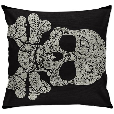 cap96 capa para almofada decorativa caveiras branca 2