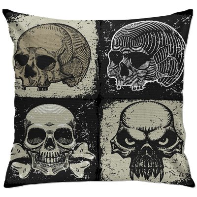 cap100 capa para almofada decorativa caveiras cranios 2