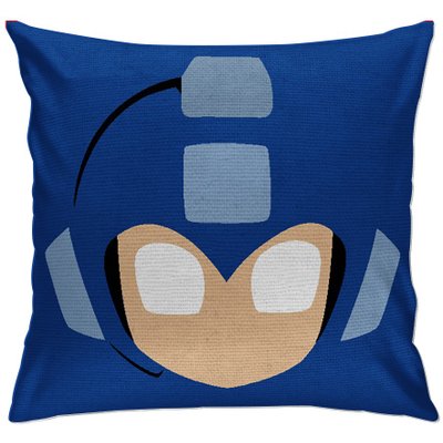cap121 capa para almofada decorativa mega man azul 2