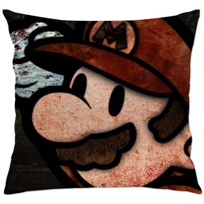 cap126 capa para almofada decorativa mario bros desenho 2