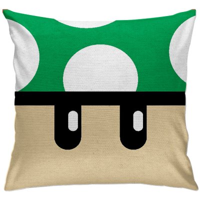 cap131 capa para almofada decorativa mario cogumelo 1up 2