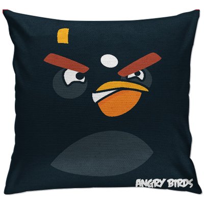 cap136 capa para almofada decorativa angry birds azul escuro 2