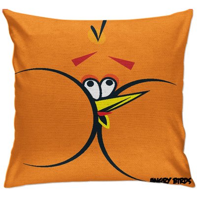 cap138 capa para almofada decorativa angry birds laranja 2