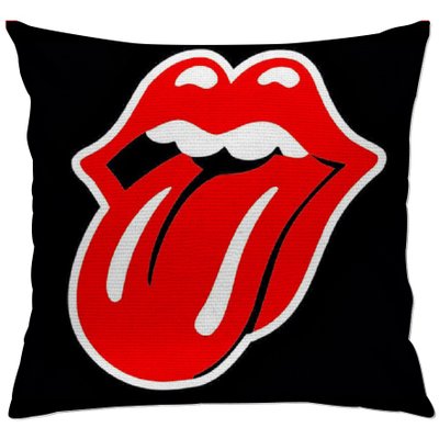 cap155 capa para almofada decorativa rolling stones lingua 2