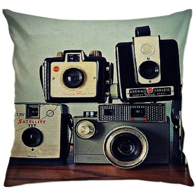 cap157 capa para almofada decorativa cameras retro 2