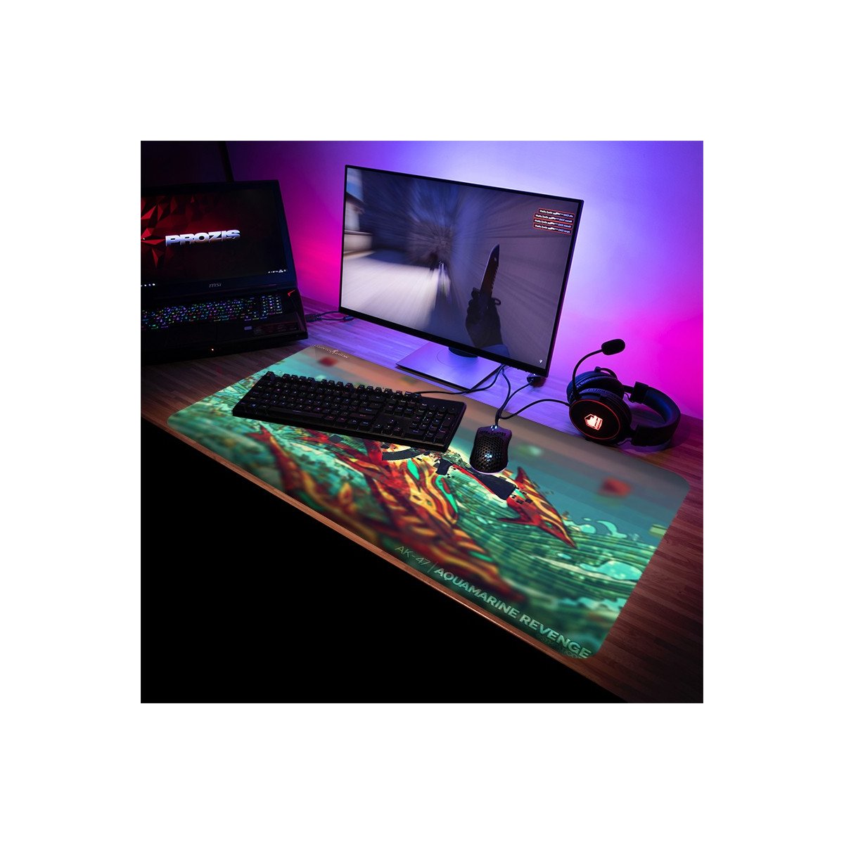 Mouse Pad Gamer Counter Strike Global Offensive AK-47 Aguamarine Revenge
