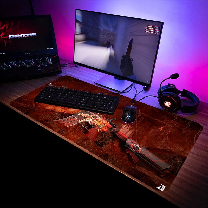Mouse Pad Gamer Counter Strike Global Offensive M4 Vermelha
