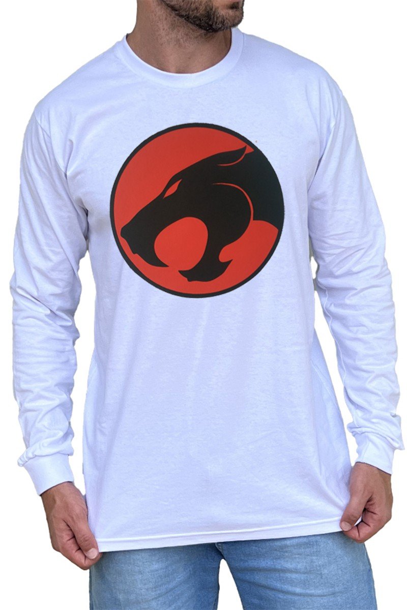 Camiseta Manga Longa Thundercats Logo com Punho - Unissex