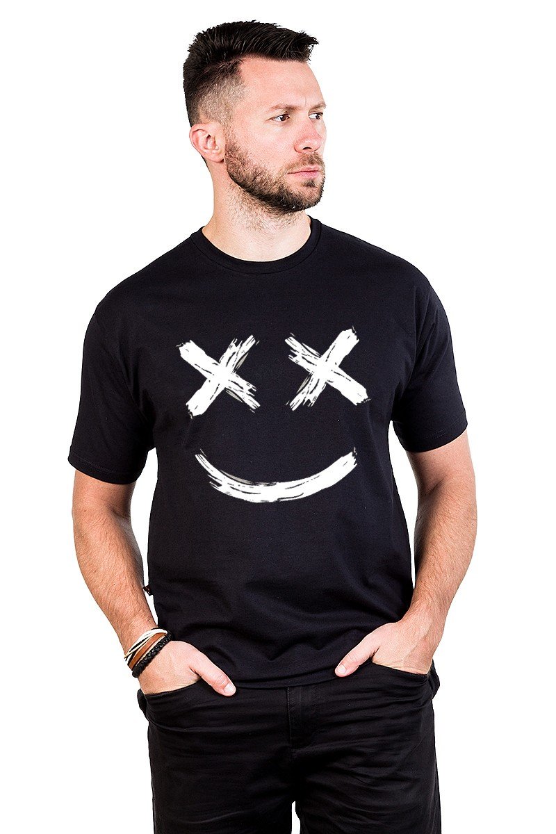 Camiseta Smile Várias Cores Face Desenho 100% Algodão - Unissex