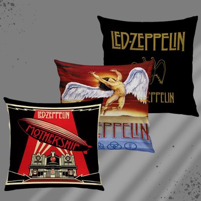 Kit 3 Capas Para Almofadas Led Zeppelin Único