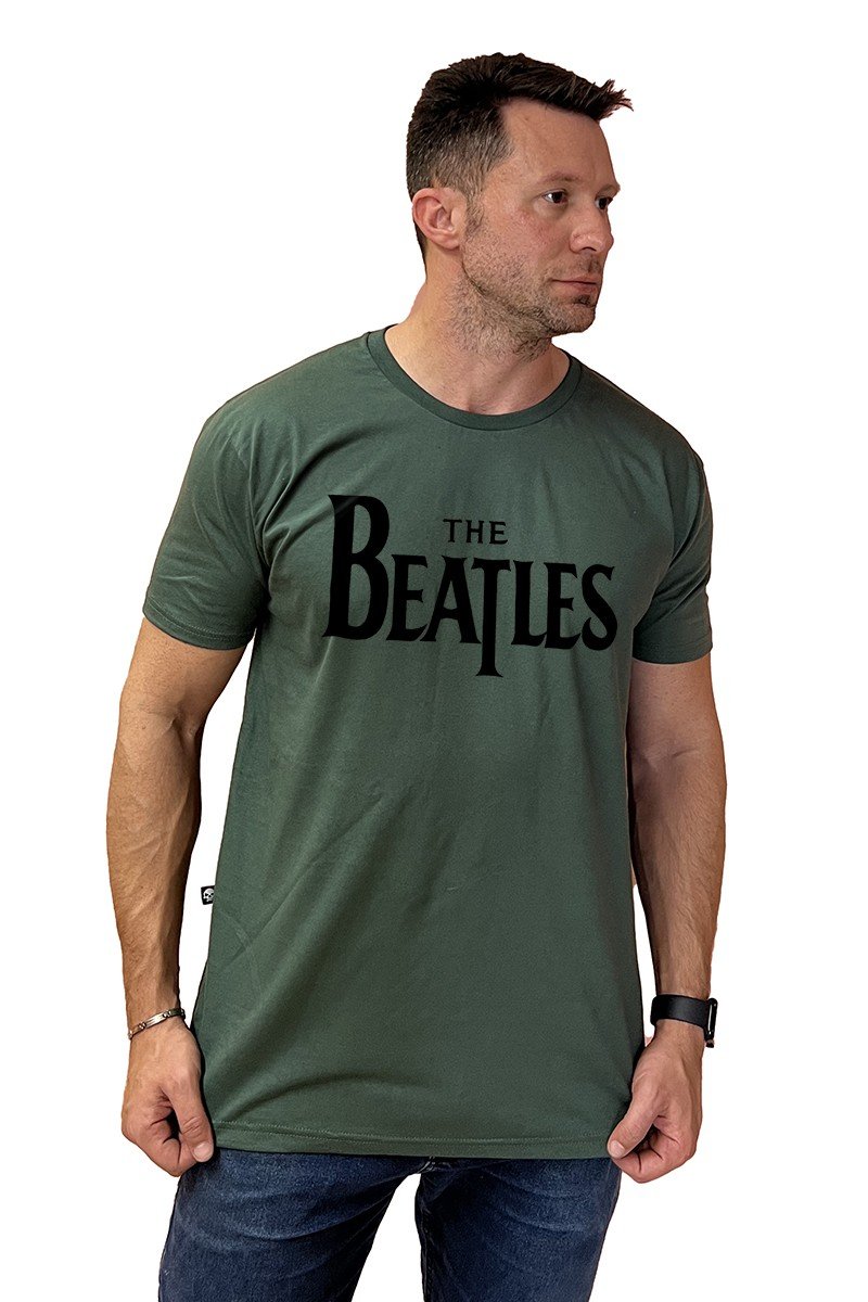 Camiseta The Beatles Verde 100% Algodão Unissex