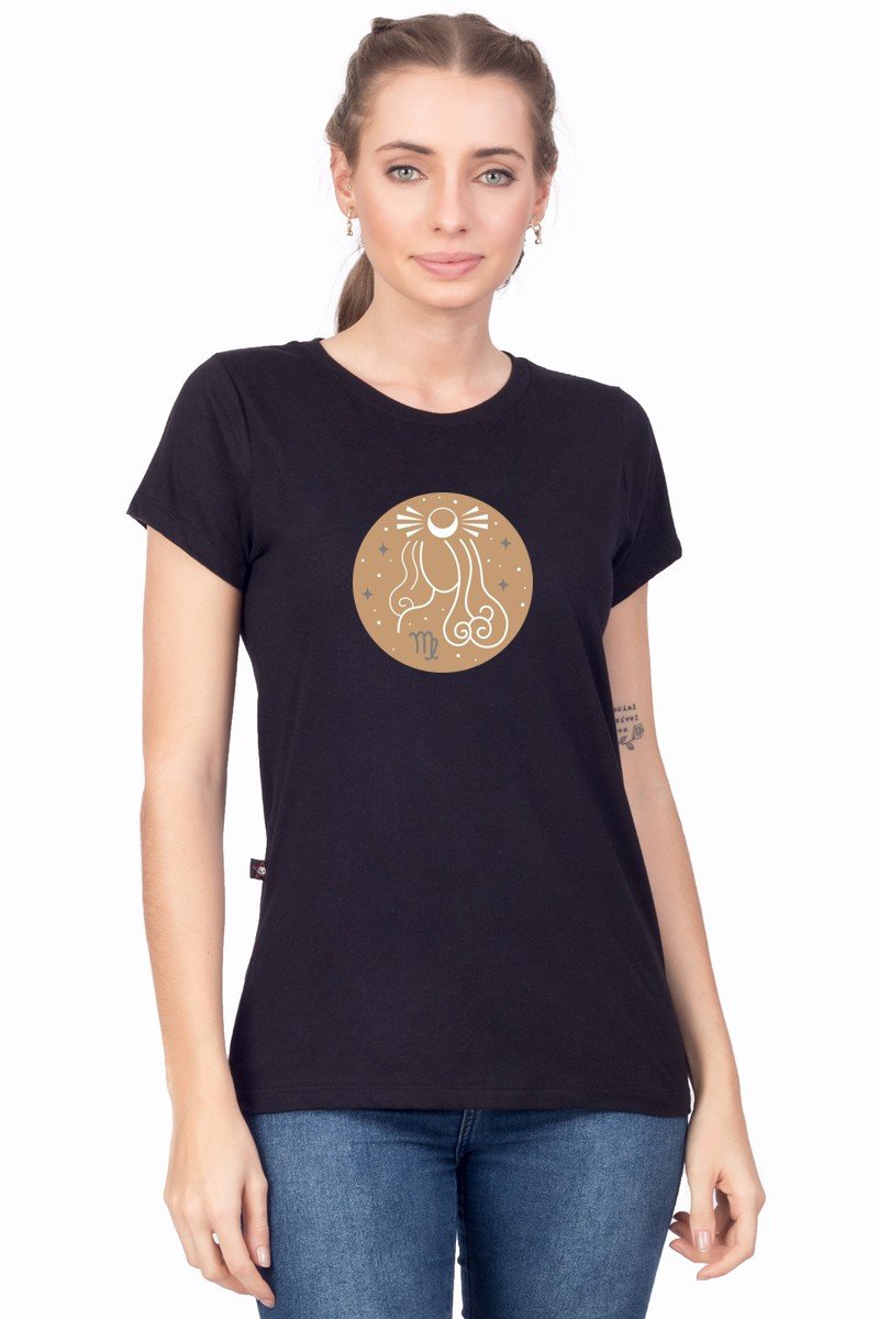 T-shirt Feminina Desenho Signo de Virgem Alta Definição