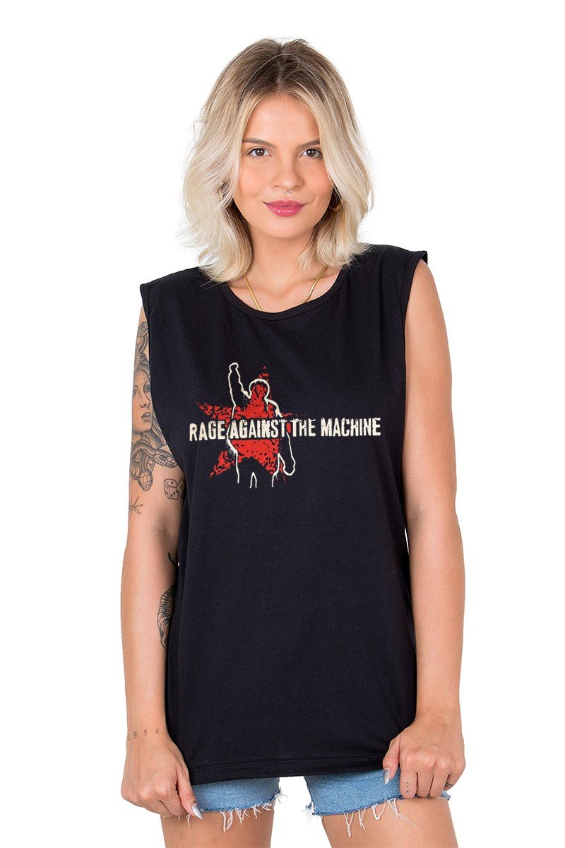 Regata Rage Against the Machine Logo Preto - UNISSEX