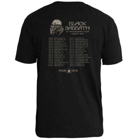 Camiseta Black Sabbath European Tour 78 High definition - UNISSEX