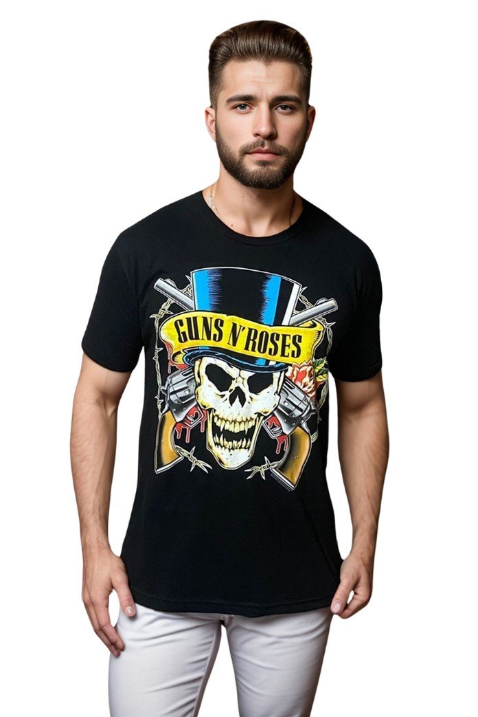 Camiseta Guns N' Roses Caveira High definition - UNISSEX