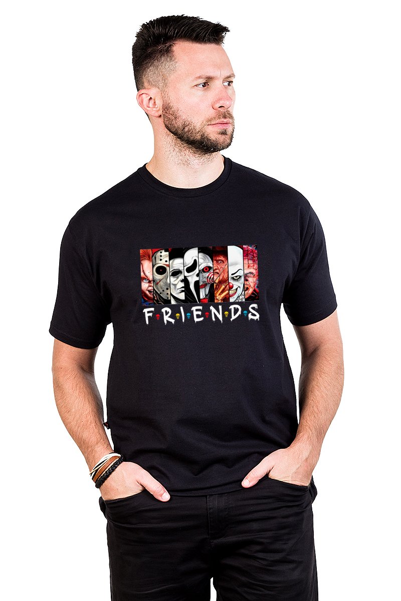 Novel core FRiENDS T-Shirt サイズXL Camiseta Personagens Terror Friends Alta Definição - Unissex