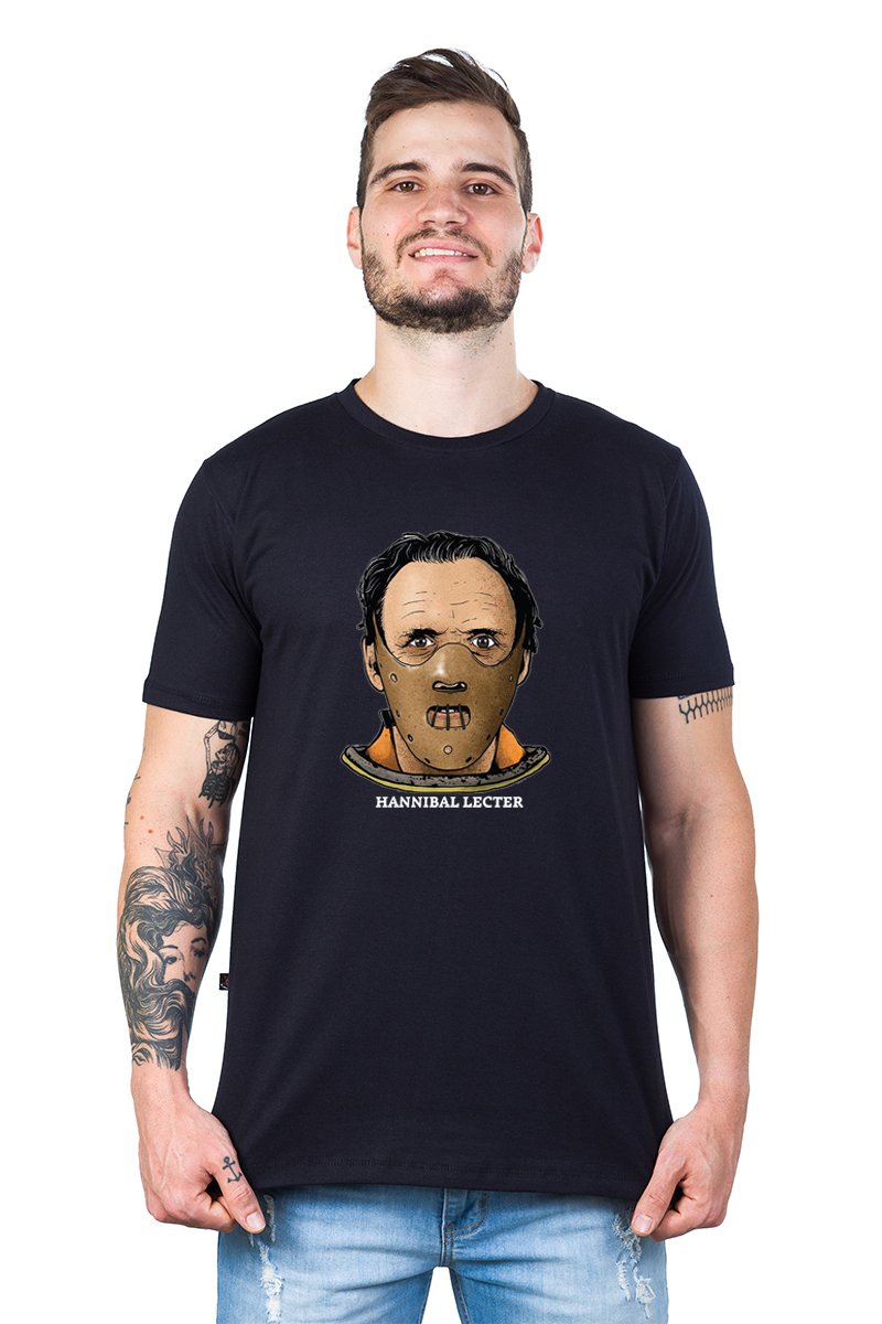 Camiseta Hannibal Lecter Serial Killer Terror Alta Definição - Unissex