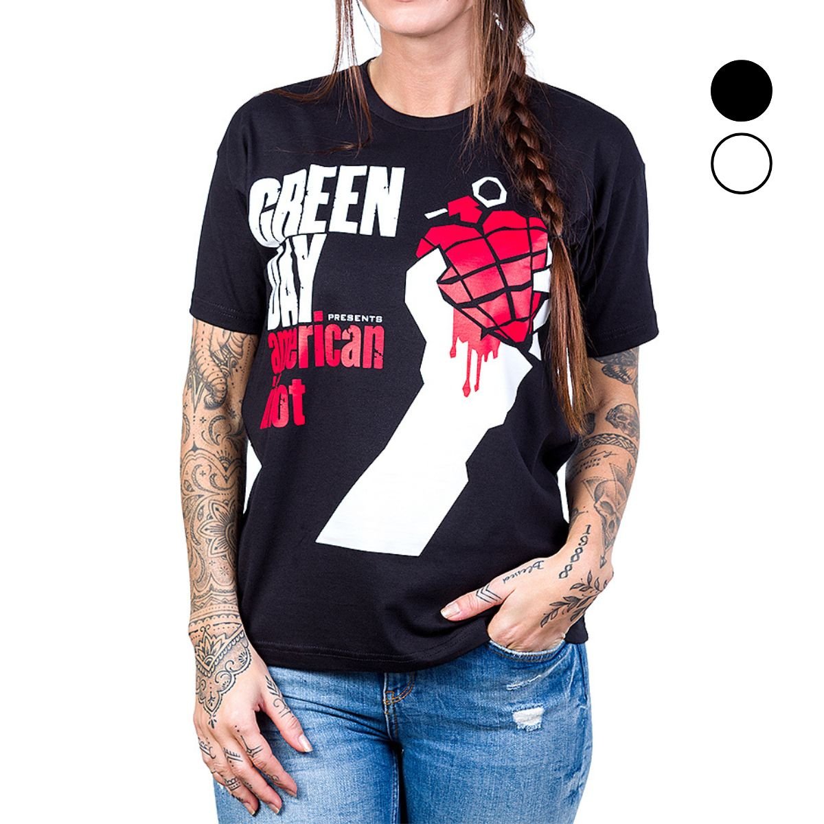 Camiseta Green Day American Idiot Preto ou Branco Unissex - 100