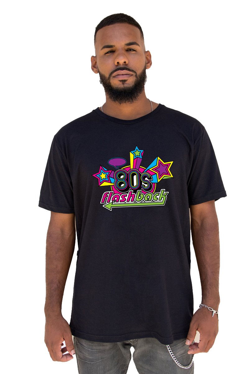 Camiseta Flashback Anos 80 Alta Definição 100% Algodão - Unissex