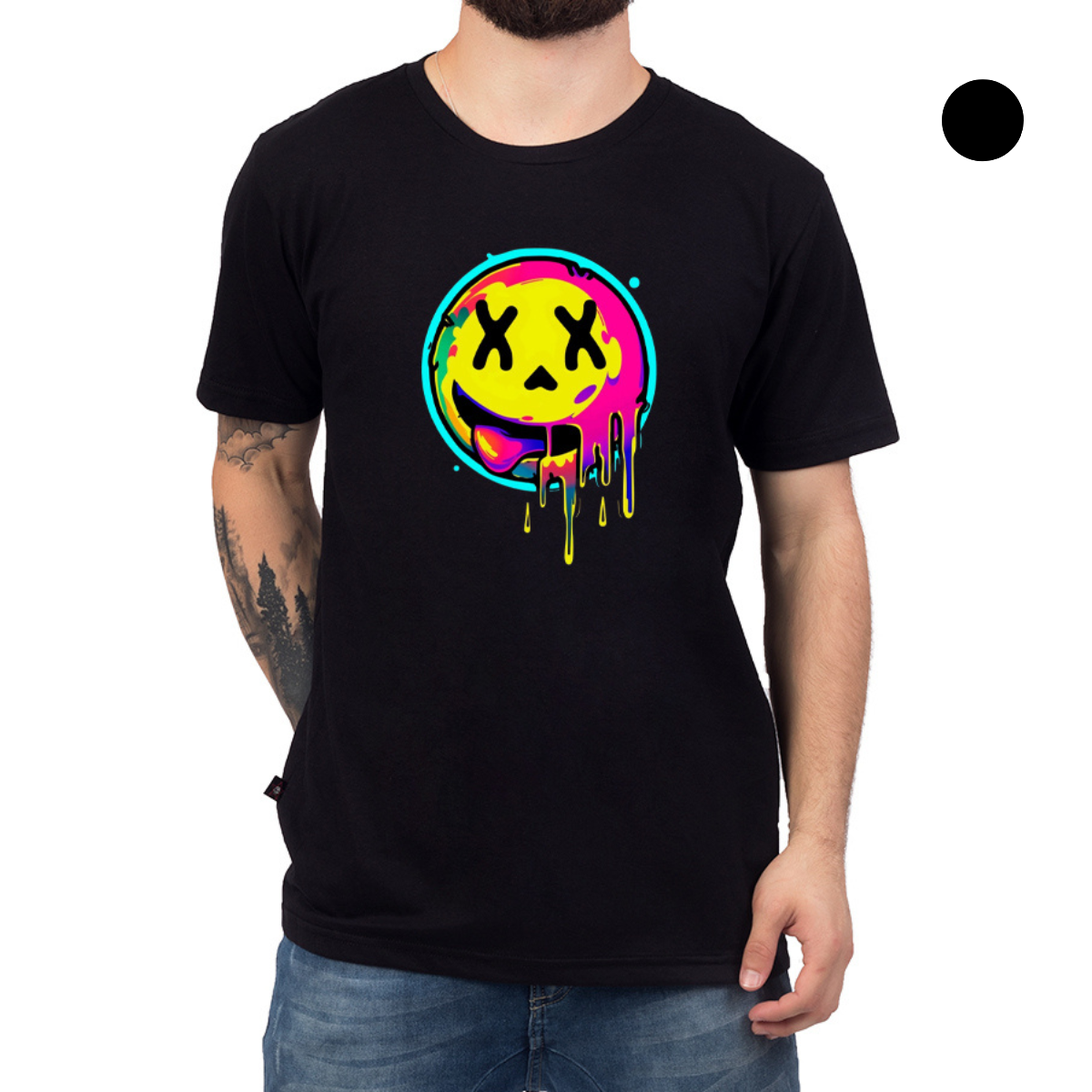 Camiseta Smile Colorido Alta Definição 100% Algodão -- Unissex