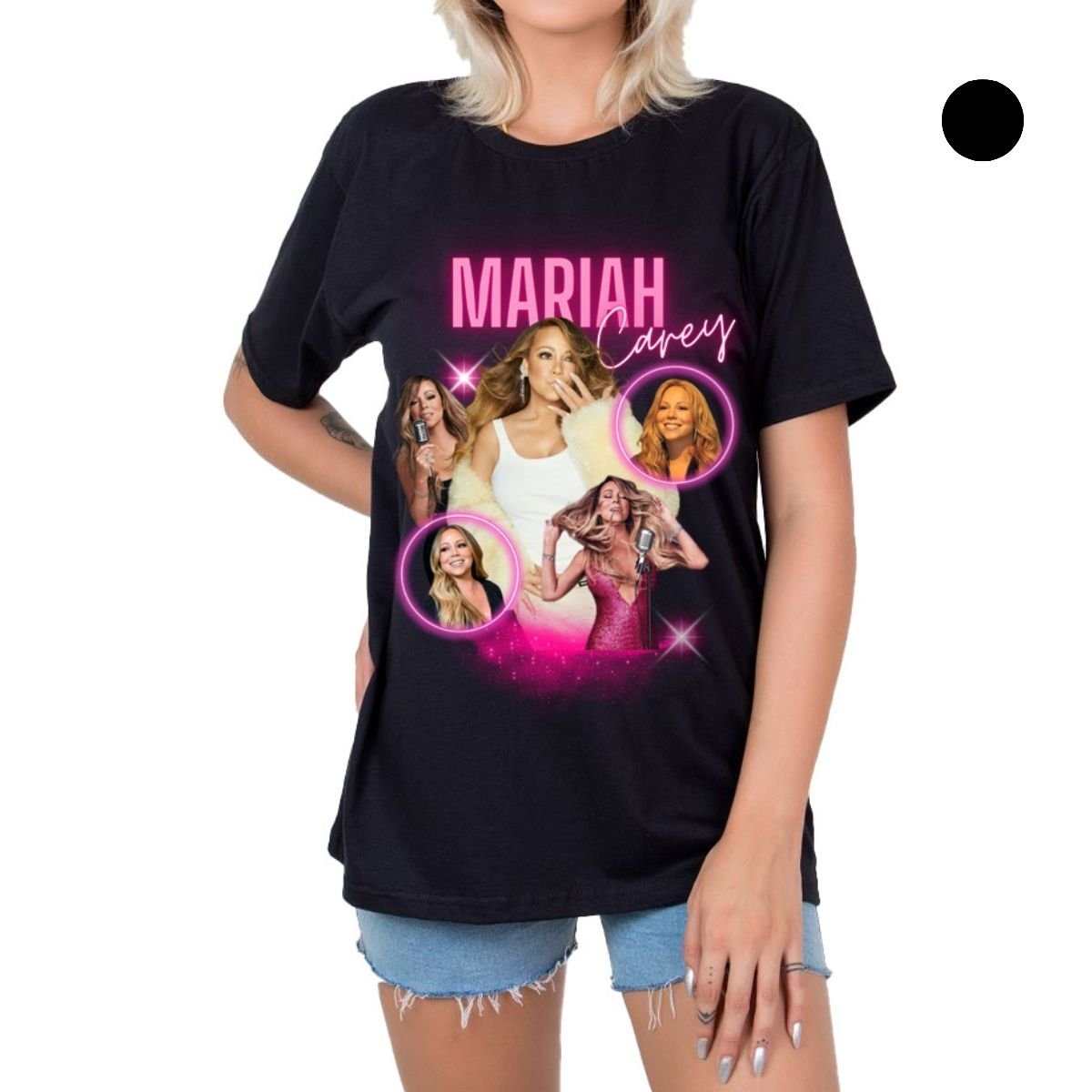 Camiseta Mariah Carey Cantora Alta Definição - Unissex